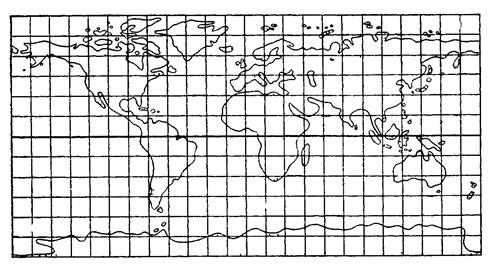Карта світу, отримана розтяганням зон