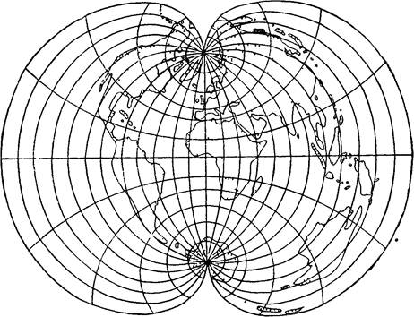 Карта світу, отримана розтяганням поясів
